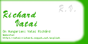 richard vatai business card
